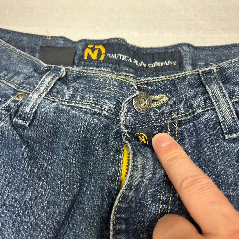 Nautica Jeans Co Mens 34x32 Blue Denim Relaxed Straight Leg Pants VDR TR1 - Picture 3 of 10